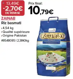 Costco Zainab riz basmati offre