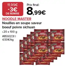 Costco Noodle master nouilles en soupe saveur boeuf poivre sichuan offre