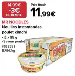 Costco Mr noodles nouilles instantanées poulet kimchi offre