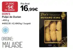 Costco Don's pulpe de durian offre