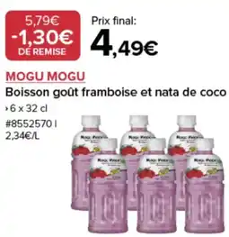 Costco Mogu mogu boisson goût framboise et nata de coco offre