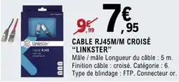E.Leclerc Espace Culturel LINKSTER Cable rj45m/m croisé offre