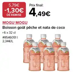 Costco Mogu mogu boisson goût pêche et nata de coco offre