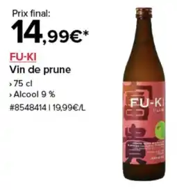 Costco Fu-ki vin de prune offre