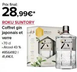 Costco Roku suntory coffret gin japonais et verre offre