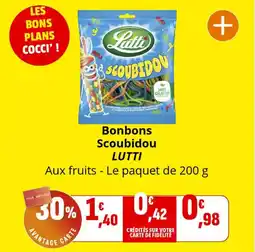 Coccinelle Supermarché Bonbons scoubidou lutti offre
