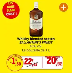 Coccinelle Supermarché Whisky blended scotch ballantine's finest offre