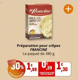 Coccinelle Supermarché Préparation pour crêpes francine offre