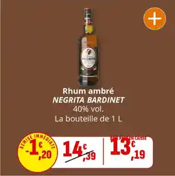 Coccinelle Supermarché Rhum ambré negrita bardinet offre