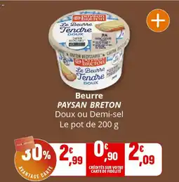 Coccinelle Supermarché Beurre paysan breton offre