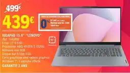 E.Leclerc Espace Culturel LENOVO Ideapad 15.6" offre