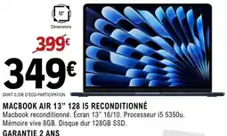 E.Leclerc Espace Culturel Macbook air 13" 128.15 reconditionné offre