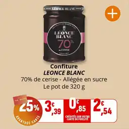 Coccinelle Supermarché Confiture leonce blanc offre