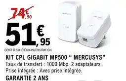 E.Leclerc Espace Culturel MERCUSYS Kit cpl gigabit mp500 offre