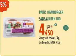La Vie Claire LA VIE CLAIRE Pains hamburger sans gluten bio offre