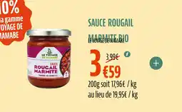 La Vie Claire LE VOYAGE DE MAMABE Sauce rougail marmite bio offre