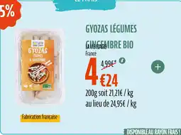 La Vie Claire LA VIE CLAIRE Gyozas légumes gingembre bio offre