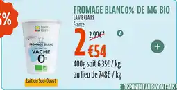 La Vie Claire LA VIE CLAIRE Fromage blanc 0% de mg bio offre