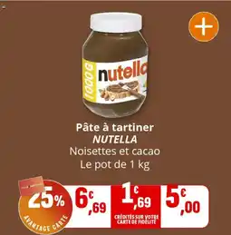 Coccinelle Supermarché Pâte à tartiner nutella offre