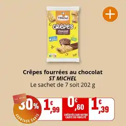 Coccinelle Supermarché Crêpes fourrées au chocolat st michel offre