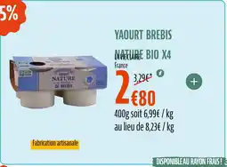 La Vie Claire LA VIE CLAIRE Yaourt brebis nature bio x4 offre