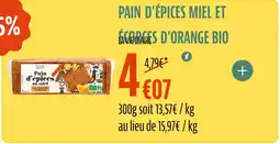 La Vie Claire LA VIE CLAIRE Pain d'épices miel et écorces d'orange offre
