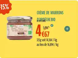 La Vie Claire LA VIE CLAIRE Crème de marrons d'ardèche bio offre