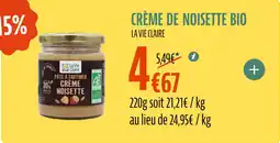 La Vie Claire LA VIE CLAIRE Crème de noisette bio offre