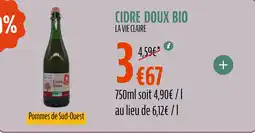 La Vie Claire LA VIE CLAIRE Cidre doux bio offre