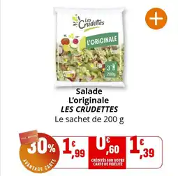 Coccinelle Supermarché Salade l'originale les crudettes offre