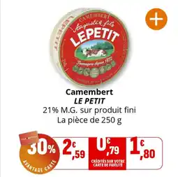 Coccinelle Supermarché Camembert le petit offre