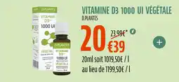 La Vie Claire D.PLANTES Vitamine d3 1000 ui végétale offre
