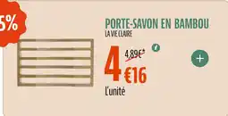 La Vie Claire LA VIE CLAIRE Porte-savon en bambou offre