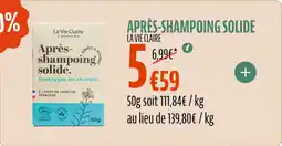 La Vie Claire LA VIE CLAIRE Après-shampoing solide offre