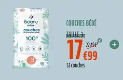 La Vie Claire BIOLANE NATURE Couches bébé taille 3 offre