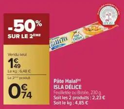 Carrefour Pâte Halal ISLA DÉLICE offre
