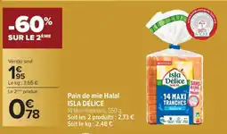 Carrefour Pain de mie Halal ISLA DÉLICE offre