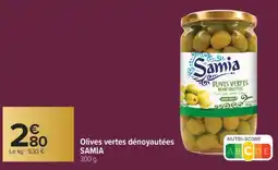 Carrefour Olives vertes dénoyautées SAMIA offre