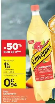 Carrefour Market Schweppes offre
