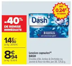 Carrefour Market LESSIVE CAPSULES DASH offre