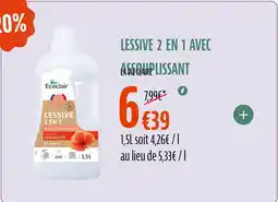 La Vie Claire LA VIE CLAIRE Lessive 2 en 1 avec assouplissant offre