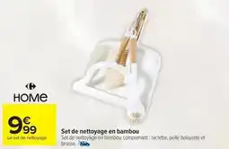 Carrefour Carrefour - set de nettoyage en bambou offre