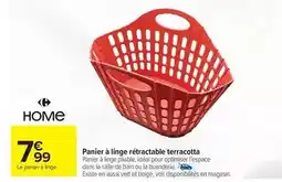 Carrefour Carrefour - panier à linge rétractable terracotta offre