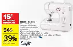 Carrefour Simply - machine à coudre offre