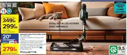 Carrefour Rowenta - aspirateur balai x-force flex 13.60 offre