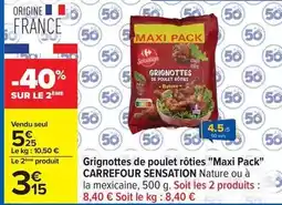 Carrefour Carrefour - grignottes de poulet rôties maxi pack sensation offre