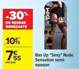 Carrefour Dim - bas sexy nude sensation semi-opaque offre