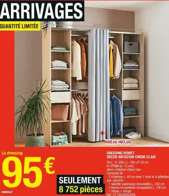 Brico Dépôt Dressing komet décor imitation chêne clair offre