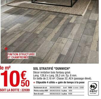 Brico Dépôt Sol stratifié dunwich offre