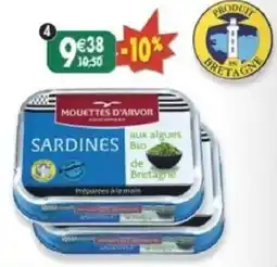 Maximo Lot de 2 boîtes de sardines à l'huile d'olive & algues bio de bretagne offre